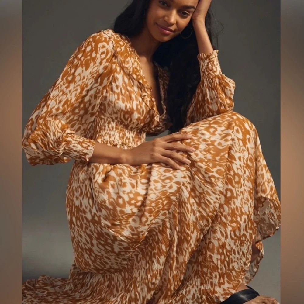 Anthropologie The Odetta Fall Print Maxi Dress - Picture 4 of 5